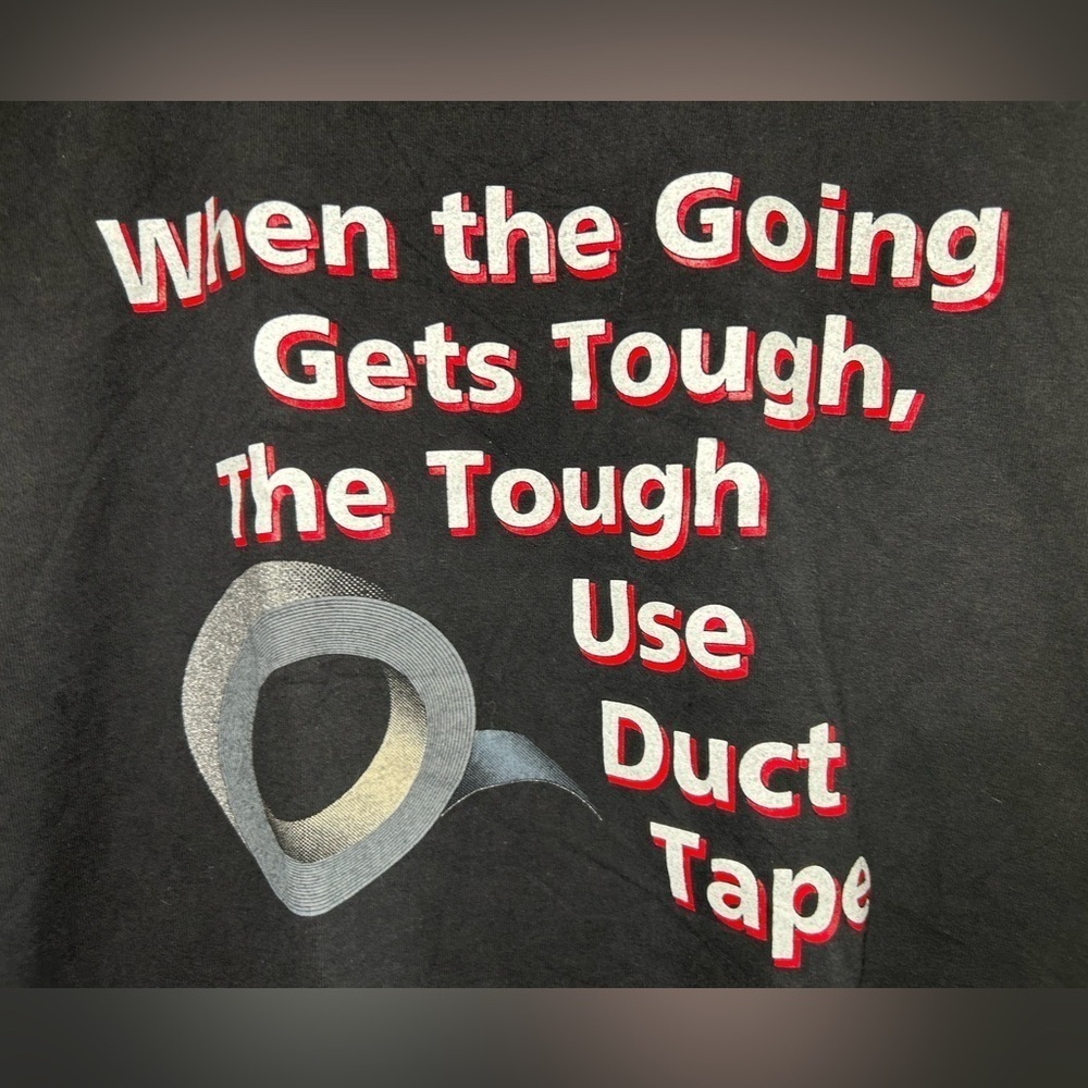 Vintage Funny Duct Tape Dad Graphic Tee XL - Picture 2 of 4